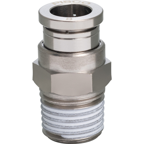 Pisco Tube拟合黄铜笔直管10螺钉R1/8橡胶Hnbr No盖 KC10-01-1