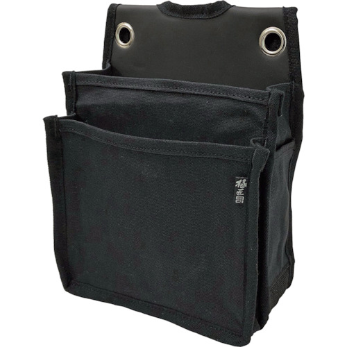 背心工具：小型小腰包（2层）由画布制成，皮带织物增强规格，黑色 CB-203BL