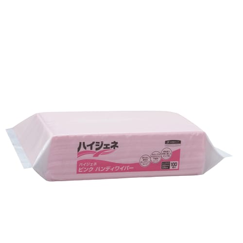 点击查看大图 Nippon Paper Crecia High Gene 粉色方便擦拭布 62101 100 张 x 16 包