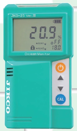 点击查看大图 配备AO3传感器的氧气监测仪JKO-25LJ3