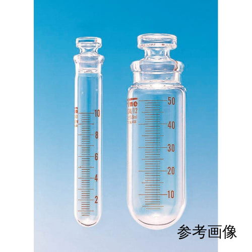 Fine透明共通折合共栓丸底沉でん管 30mL 透明 目盛付 φ28×H100 栓19/15 10入
