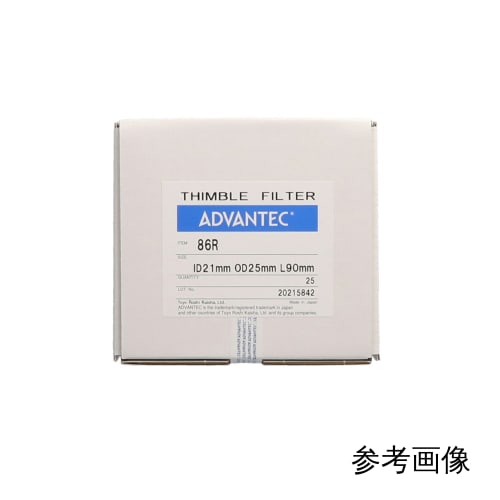 円筒滤纸 #86R ID19mm×OD22mm×L90mm 25本