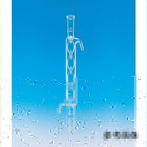 Fine透明共通折合リービッヒ冷却器 筒长200mm 上部雌19/38 下部雄19/38