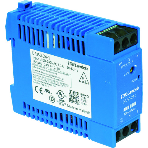 tdk lambda单位型电源din rail安装DRJ 50W块终端DRJ 50-24-1